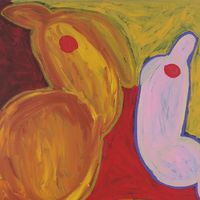 Peggy Jones Napangardi: Yellow Cocky and 2 Birds 2003